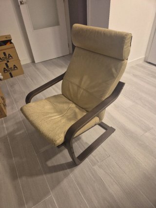 Sillón Poäng Ikea Piel y Madera