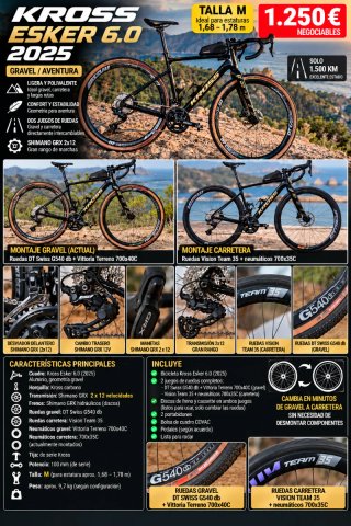 Bicicleta Gravel Kross Esker 6.0 (2025) Talla M