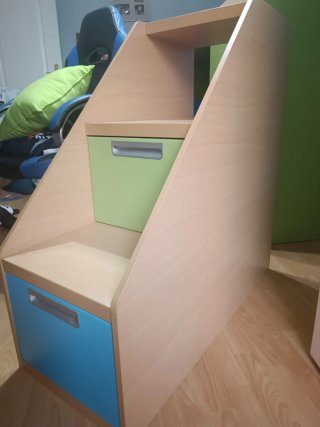 Escalera para litera con cajones