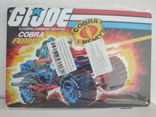 Cartel Metálico 20x30 G.I. Joe Cobra Ferret.