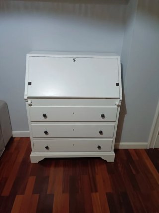Escritorio secreter blanco de madera