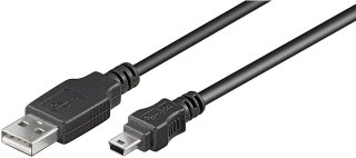Goobay 0.3m USB 2.0 A/Mini-B - Cable USB (0,3 m, U