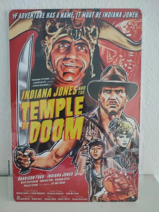 Cartel Metálico 20x30, Indiana Jones.