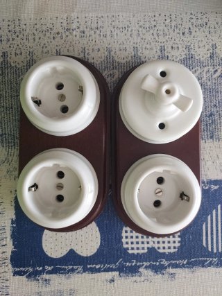 Set de Enchufes e Interruptor Estilo Antiguo