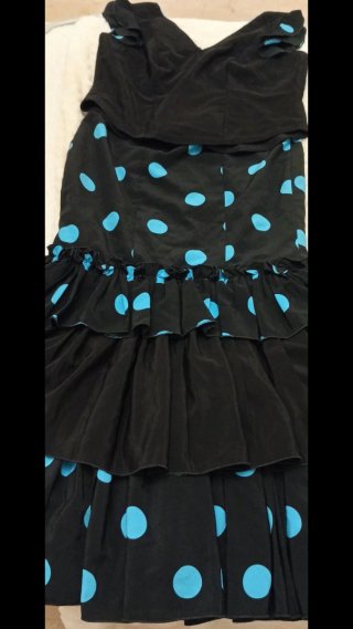 Traje Flamenca Falda y Cuerpo Lunares
