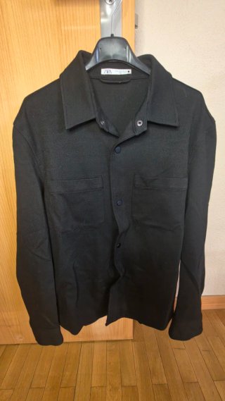 Sobrecamisa Zara Hombre Negra Talla M