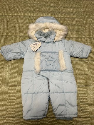 Tuta da neve neonato azzurra