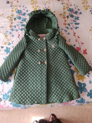 Parka Guateada Eva Castro Verde Talla 10