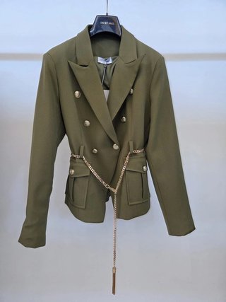Blazer doppio petto Odi et Amo verde militare...
