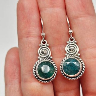 Pendientes Plata 925 Esmeralda