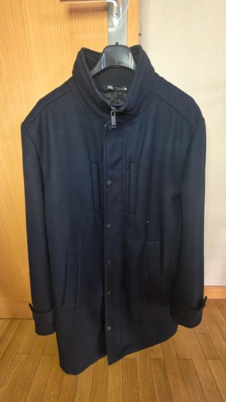 Abrigo Zara Hombre Azul Marino Talla M