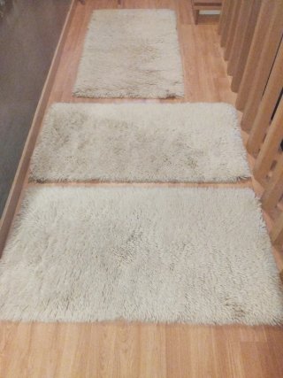 Set di 3 Tappeti Beige