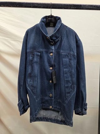 Giacca jeans Mangano blu scuro oversize – nuova