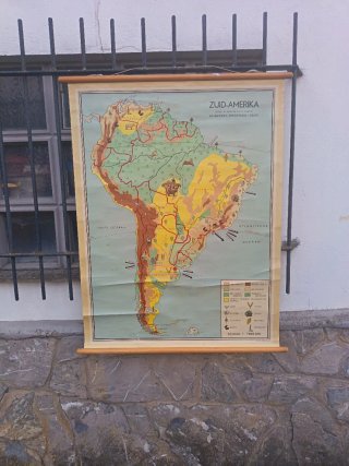 Mapa antiguo Zuid-Amerika