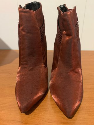 Botines Burdeos de Tacón Mango