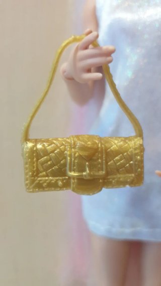 Borsa clone dorata per barbie