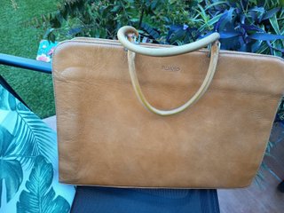 Maletín de Piel Ruano (Beige/Marrón)