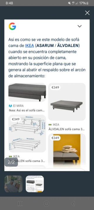RECOGIDA ANTES DEL SÁBADO!Sofá cama IKEA