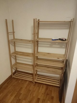 3 Uds Estanterías de madera