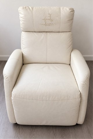 Poltrona in pelle bianca