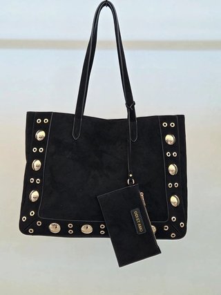 Borsa Odi et amo con borchie nuovo con cartellino