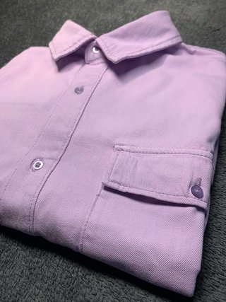 Camisa Oversize Morada Bershka