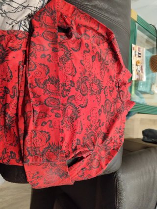 Camiseta roja con dragones