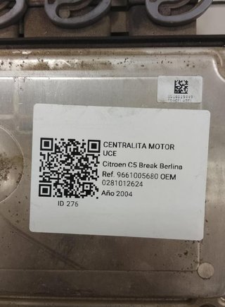 Centralita motor uce citroen 0281012624 c5 1.6 276