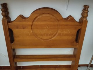 Cabecero de cama de madera 90cm