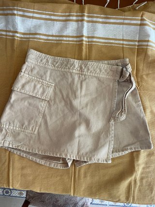 Falda Cargo Beige Mango Talla M