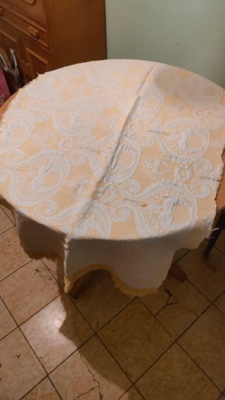 Mesa redonda de madera clara 90cm/78