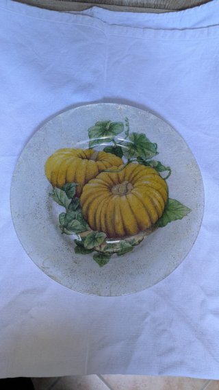 Piatto decorativo con zucche