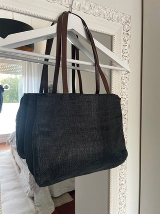Bolso negro de pana