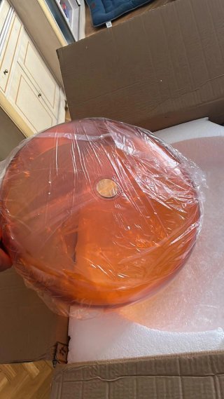 Lámpara colgante de vidrio Rinea Astroclaro