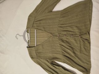Blusa Zara Verde Oliva Talla S