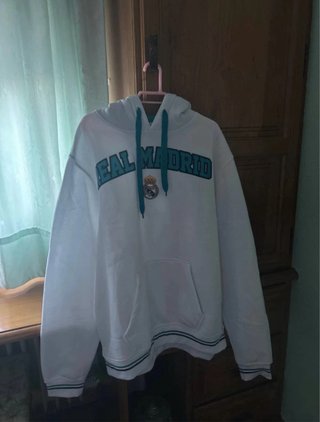 Sudadera Real Madrid Blanca y Turquesa