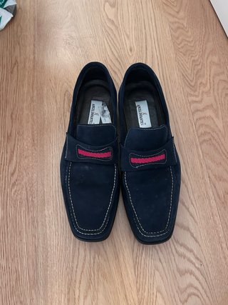 Zapatos de serraje azul Angel Infantes