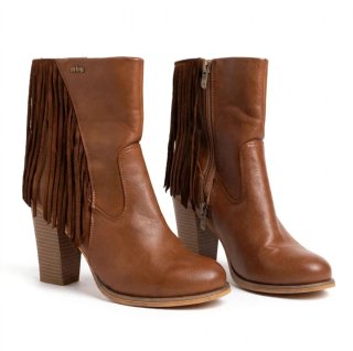 Botines MTNG Cowboy con Flecos Marrones Talla 40