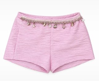 Shorts rosas con detalle marinero