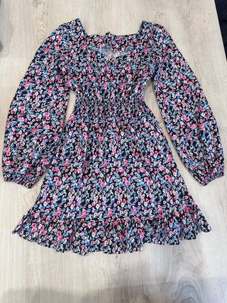 Vestido floral manga larga