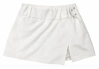 Falda pantalón blanca tiro alto