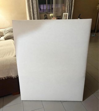 Cabecero polipiel blanco 90 cm