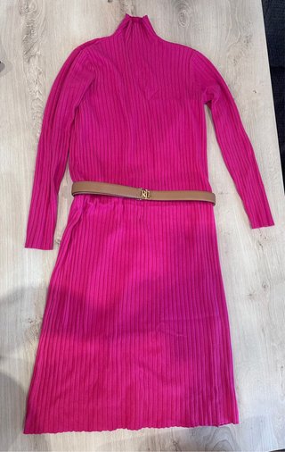 Vestido de punto Ralph Lauren rosa