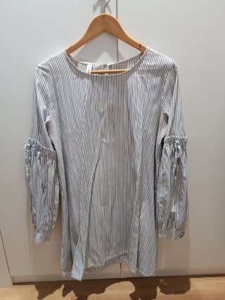 Vestido Mini Rayas Azul y Blanco Talla L
