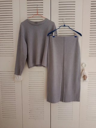 Conjunto Zara punto gris