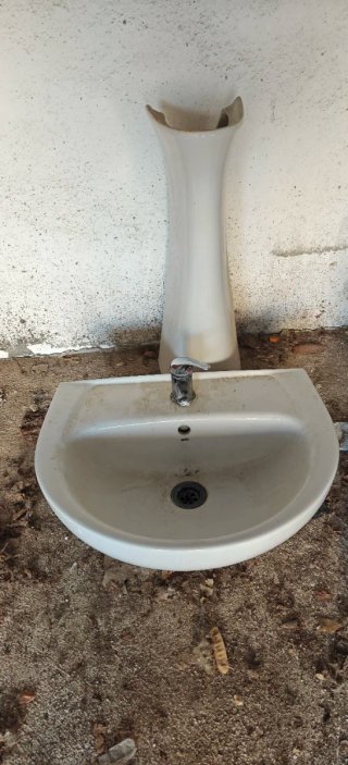 Lavabo Gala de porcelana blanco