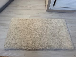 Tappeto in pelo lungo beige