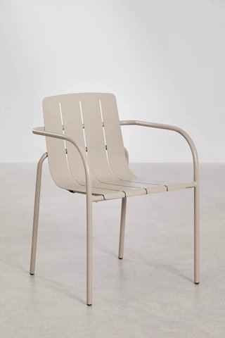 Silla Isoria Acero Apilable con Reposabrazos Sklum