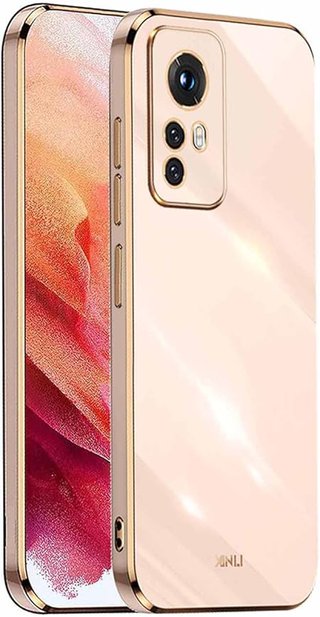 Cover AMWEI per Xiaomi Mi 12T 5G, Gold Border Protezione Antiurto in TPU Morbido in Silicone