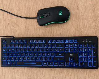 Pack Teclado y Ratón Rii USB Negro